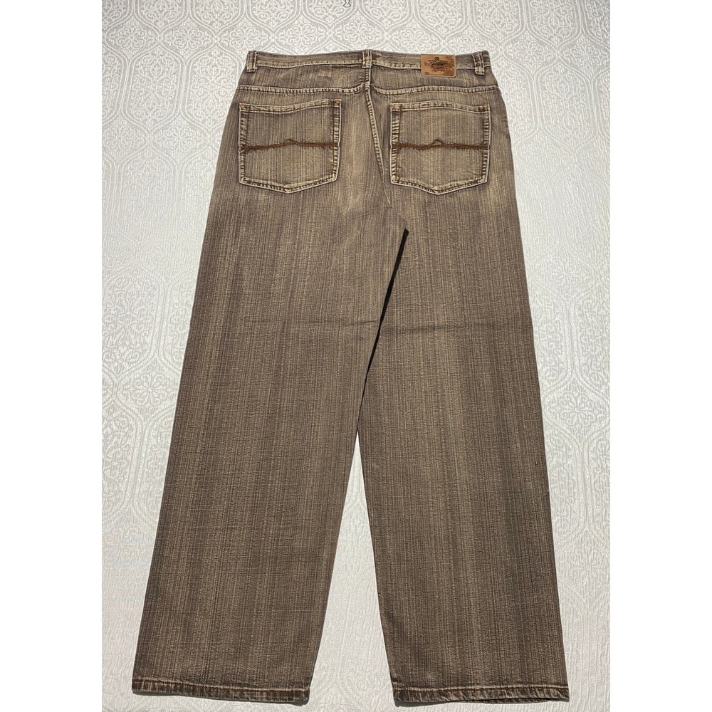 PJ Mark Straight Wide‎ Leg Jeans Brown Men's Size 40x34 Cotton Workwear